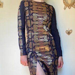 tory burch jacquard gown